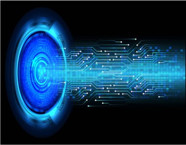 Devre kartlı soyut mavi arkaplan