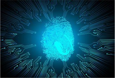 Parmak izi devre kartı. vektör illüstrasyonu