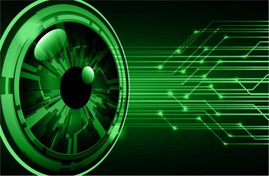 Sanal ekranlı soyut teknoloji arkaplanı