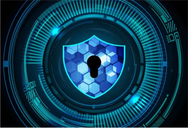 siber güvenlik konsepti kalkan simgesi tasarımı, vektör illüstrasyonu 10 eps grafik.