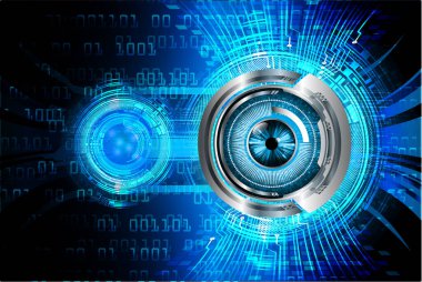 Sanal ekranlı bir gözün dijital illüstrasyonu