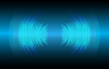 Parlak dalgalı soyut mavi arkaplan