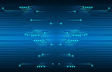 Devre kartlı soyut mavi arkaplan