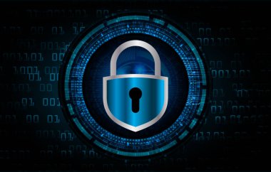 ikili kodların arkaplanındaki dijital güvenlik kavramı