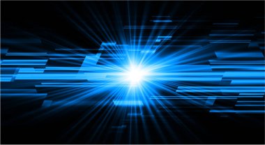 soyut mavi arkaplan, fütürist teknoloji kavramı