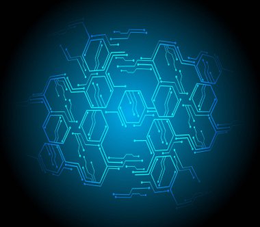 Altıgen elementlerle soyut arkaplan. vektör illüstrasyonu