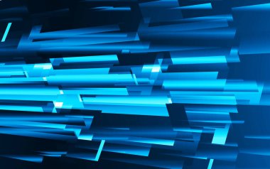 Fütürist mavi arkaplanın soyut 3D görüntülemesi