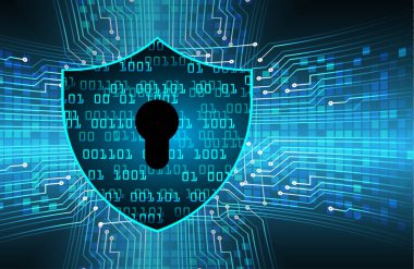 Mavi arkaplanda ikili kodlu devre kartı