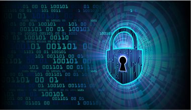 siber güvenlik kavramı: mavi matrisin arka planında ikili kod