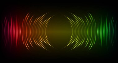 Parlayan dairelerle soyut arkaplanın vektör çizimi