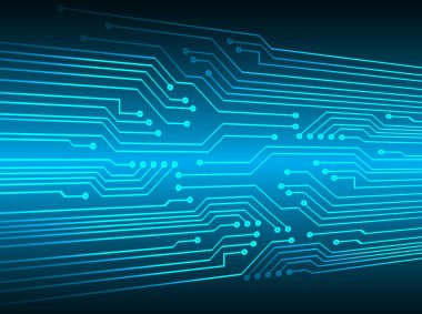 Mavi arkaplanı olan devre kartı