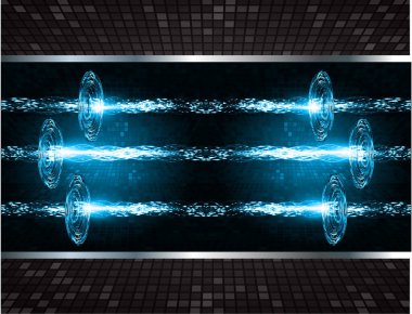 İkili kodlu mavi soyut arkaplanın dijital bileşimi