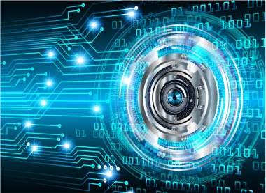 Sanal teknoloji arayüzü ile soyut bir arkaplan. vektör illüstrasyonu