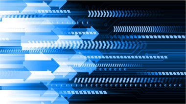 Mavi ve siyah oklarla soyut arkaplan