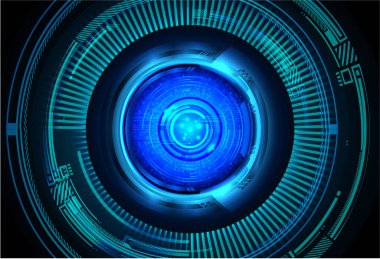 Fütürist teknolojiye sahip soyut mavi arkaplan