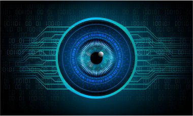 Geleceğin gözü. siber güvenlik kavramı