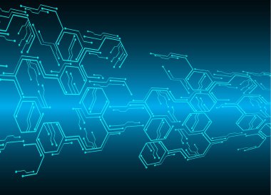 Parlak çizgiler ve noktalarla soyut arkaplan