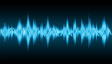 ses dalgaları siyah arkaplanda