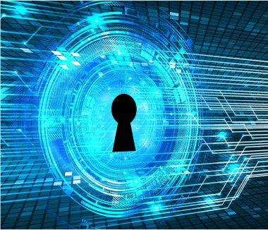 Kilit ve ikili kodlu soyut arkaplan