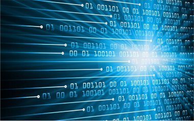 sayılarla mavi ikili kodun dijital bileşimi