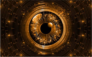 Bilim ve teknoloji üzerine çeşitli teknolojik elementlerin arkaplan tasarımı