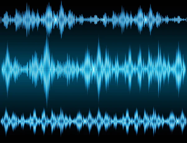 Vector Illustration Sound Waves — Stock Vector