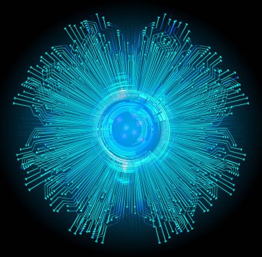 Kablo çizgileri olan soyut bir arkaplan. vektör illüstrasyonu.