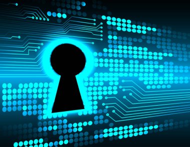 Bilgisayar tuşları ve ikili kodlu soyut arkaplan