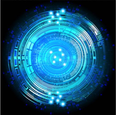 Fütürist teknolojik elementlere sahip soyut teknoloji arka planı