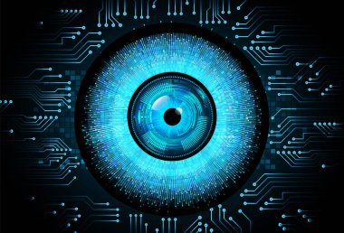 Kilitli soyut mavi göz