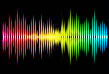 Bir ses dalgasının vektör illüstrasyonu