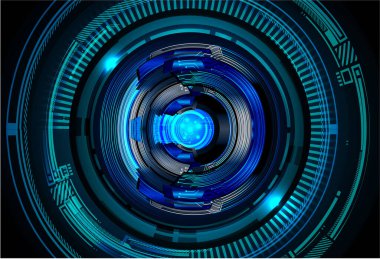 Mavi altıgenli soyut teknoloji arkaplanı