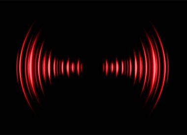 ses dalgası siyah arkaplanda
