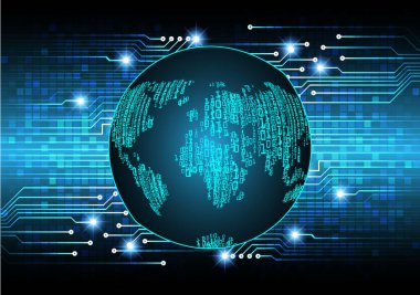 Küre ve ikili kodlu soyut arkaplan