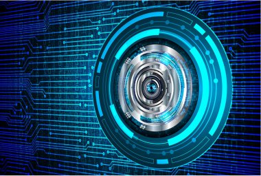 Fütürist teknolojik elementlere sahip soyut teknoloji arka planı