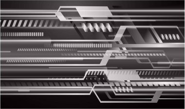 Metal şekillerin soyut arkaplanı. 3d oluşturma