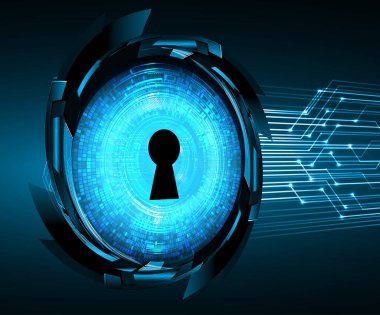 Sanal ekranlı siber güvenlik kavramı