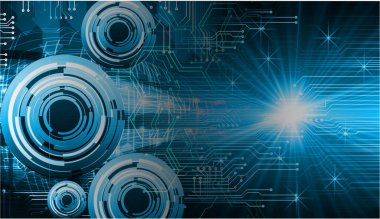 Çeşitli teknolojik elementlere sahip soyut teknoloji arka planı