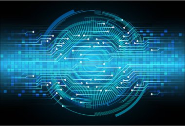 Teknoloji konseptli devre kartı. vektör illüstrasyonu