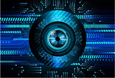 bir çip ve ikili kod ile soyut arkaplan