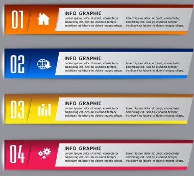 vektör soyut 3d kağıt bilgi ögeleri.