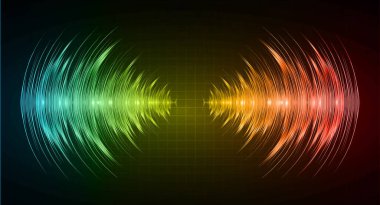 soyut parlayan arkaplan, fütürist teknoloji vektör çizimi