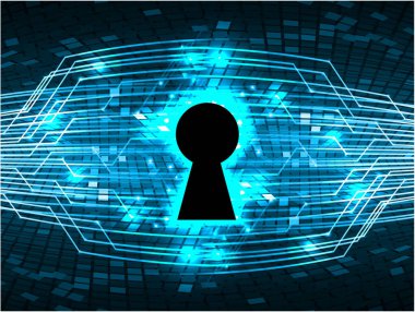 Kilitli bir anahtar deliğinin vektör çizimi