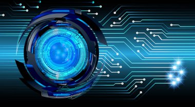 Sanal elementlere sahip soyut teknoloji arka planı. vektör illüstrasyonu