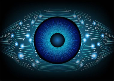 Bir çip ve devre ile soyut arkaplan