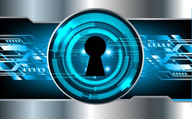 Güvenlik kilidi simgesinin vektör çizimi