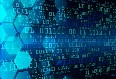 ikili kod ve metin ile soyut arkaplan