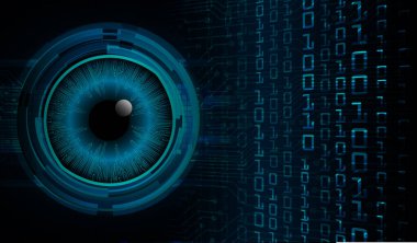 Sanal gerçeklik sisteminin insan formunda gözü.