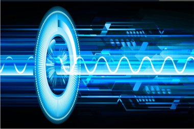Parlayan ışık dalgalarının dijital bileşimi ve ikili kodlu çizgiler