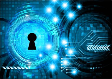 Veri güvenlik sistemi ile soyut arkaplan